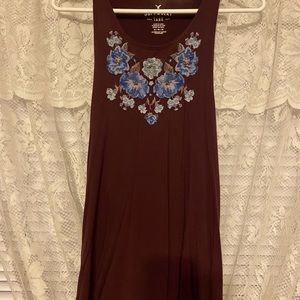 Burgundy American Eagle Sexy Soft Tank.